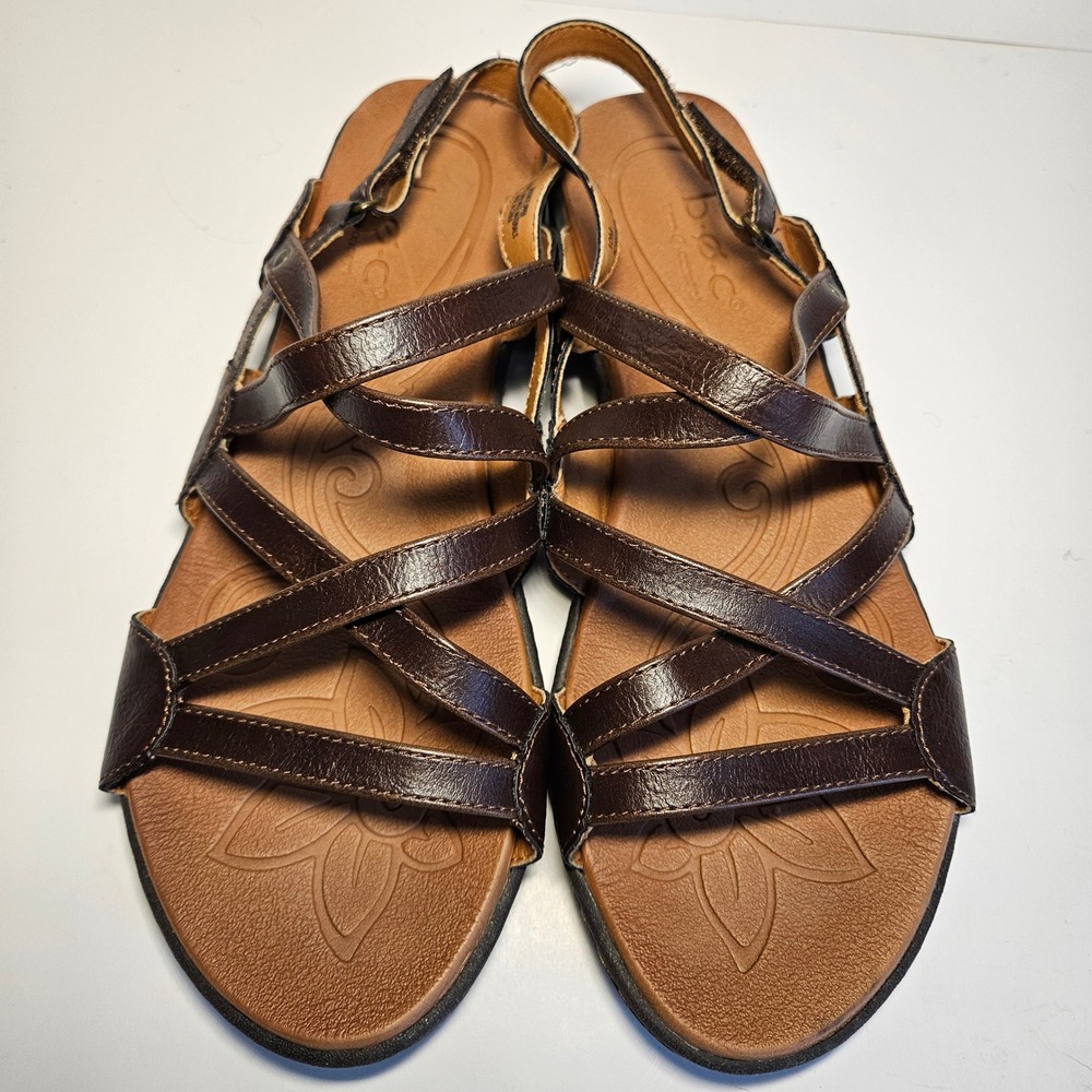 b.o.c. Born Altheda Concept Brown Strappy Slingback Sandals Womens 10M